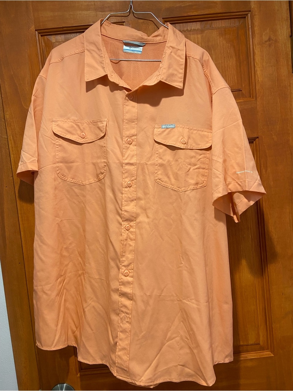 Columbia Peach Short-Sleeve Fishing Shirt